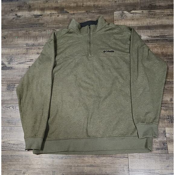 Columbia Hart Mountain Mens Size 2X Green Fleece 1/4 Zip Pullover 2151 - Picture 1 of 7